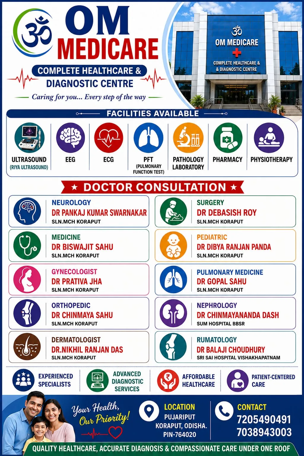 OM Medicare Clinic , Hospital Road , Pujariput , Koraput